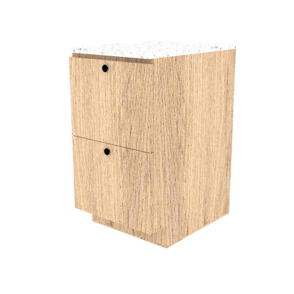MODULO DE 2 GAVETAS Y COMPARTIMENTO OCULTO