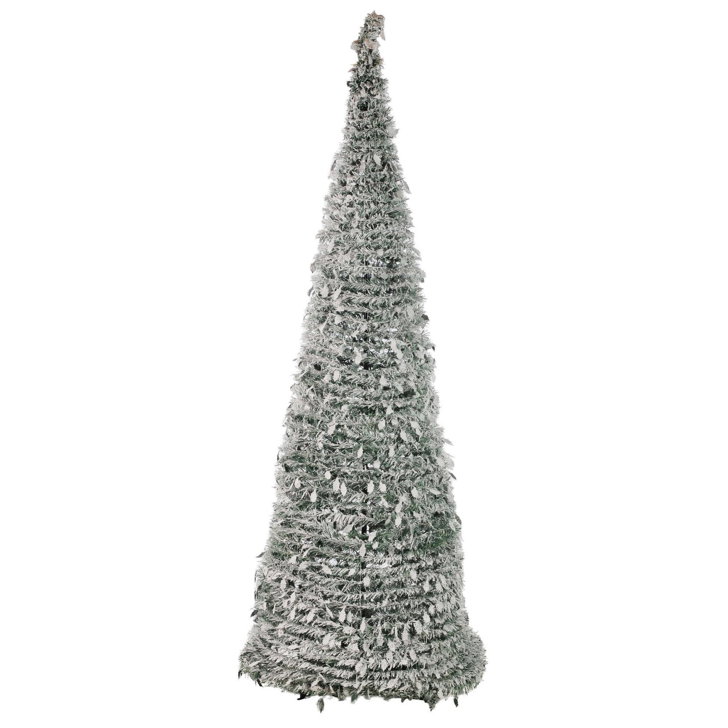 Árbol Plegable Nevado 7 Pies con Luz