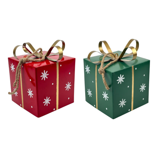 Conjunto de Caja de Regalo Decorativa Metálica