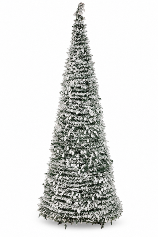 Árbol Plegable Nevado 7 Pies con Luz